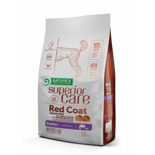 Nature's Protection Hrana za pse Red Coat Small Junior, 1.5kg Cene