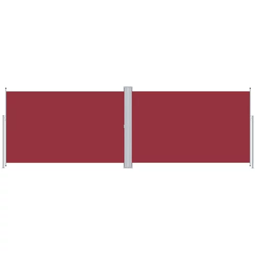 vidaXL Zložljiva stranska tenda rdeča 200x600 cm, (20703262)