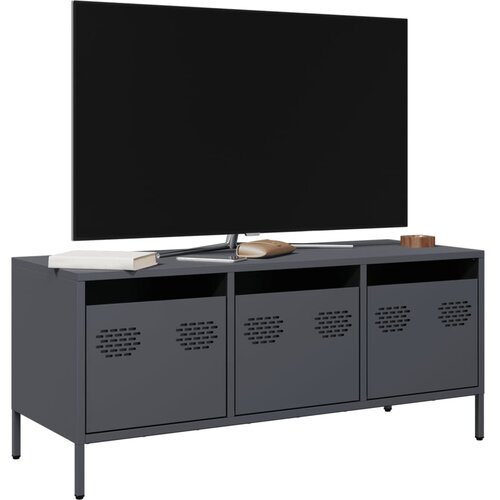 TV ormarić antracit 101,5 x 39 x 43,5 cm hladno valjani čelik Cijene