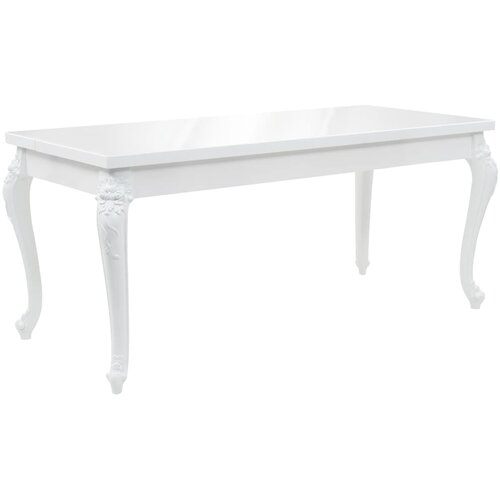  Blagovaonski stol visokog sjaja bijeli 179 x 89 x 81 cm Cijene