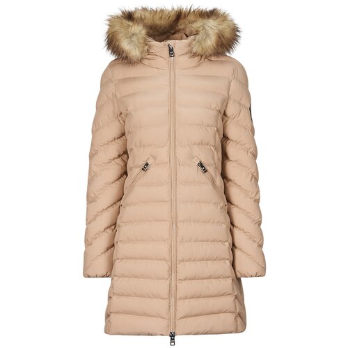 Superdry FUJI HOODED MID FAUSSE FOURRURE Bež Slike