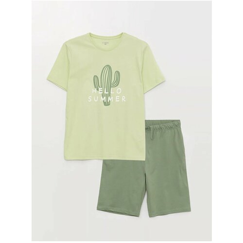LC Waikiki Pajama Set - Green - Plain Slike