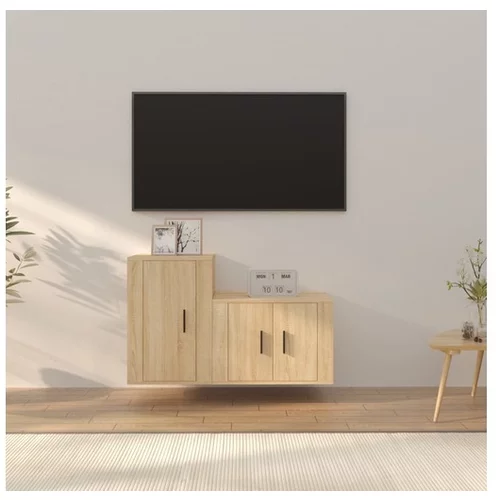  Komplet TV omaric 2-delni sonoma hrast inženirski les