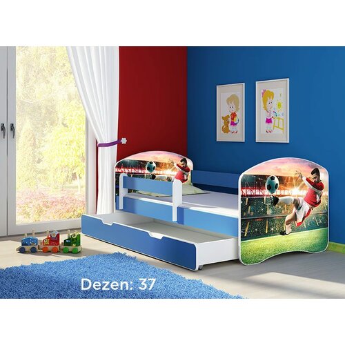 ACMA dečiji krevet ii 140x70 f + dušek 6 cm BLUE37 Slike