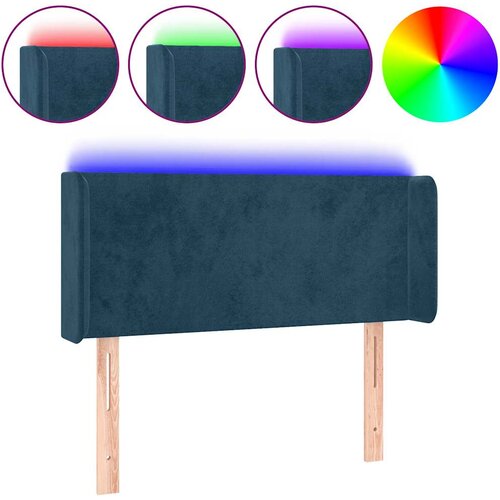  LED uzglavlje tamnoplavo 103x16x78/88 cm bar&amp;scaron;unasto Slike