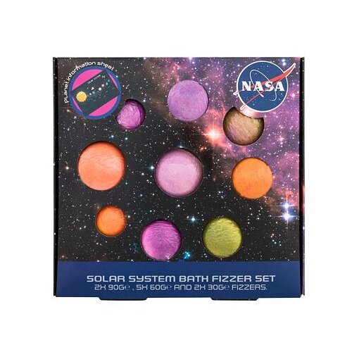 NASA Solar System Bath Fizzer Set darilni set kopalna bombica 2 x 90 g + kopalna bombica 5 x 60 g + kopalna bombica 2 x 30 g za otroke Slike