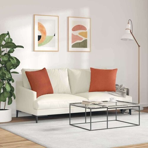VidaXL jastučići za sofu 2 pcs crvena narančasta 50 x 50 cm Slike