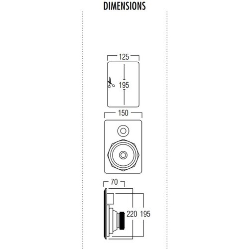 ARTSOUND intiimi RE2040, 2-sistemski vgradni zvočnik, 100W - - audio-kondric Slike