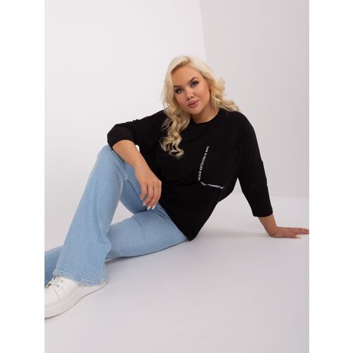Fashion Hunters Women&amp;#039;s black cotton blouse plus size Slike