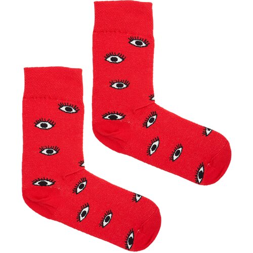 Kabak Unisex's Socks Patterned Red Eyes Cene