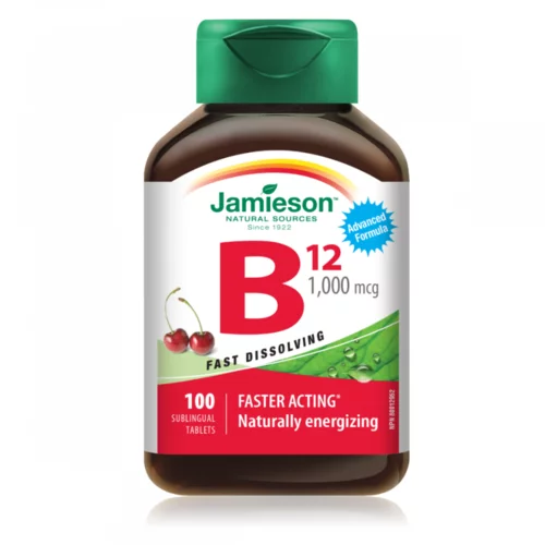 Jamieson Vitamin B12 1000 μg s sladili, podjezične tablete