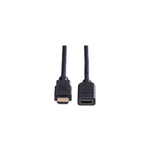 Value HDMI produžetak HDMI A utikač, HDMI A utičnica 5.00 m crna 11.99.5577 sa za&amp;scaron;titom HDMI kabel Slike