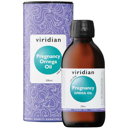 Viridian Nutrition Omega olje za nosečnost in dojenje z DHA verigami Viridian (200 ml)