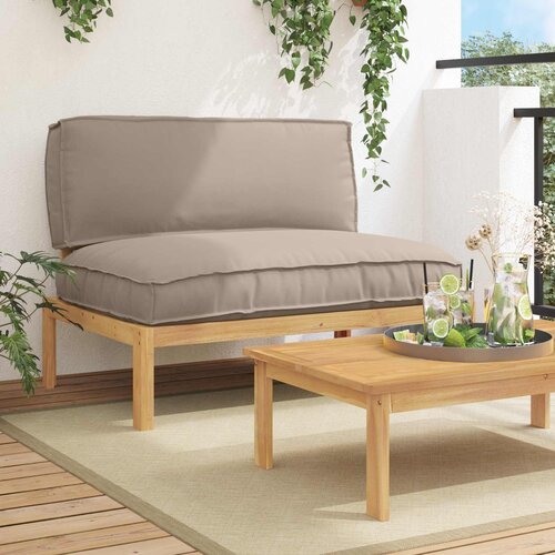  Set sofe Sivo-smeđa 120 x 92 x 69 cm Čvrsto drvo akacije Cijene