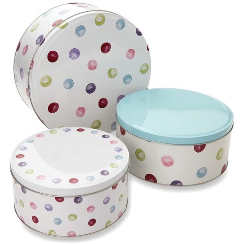 Cooksmart ® Čelične limenke za hranu 3 kom Spotty Dotty - Cijene