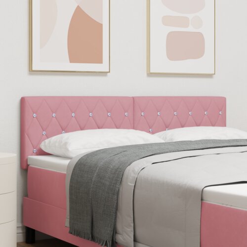  LED glava postelje z LED lučmi Roza 144 cm Poliester, (5000142517) Cene