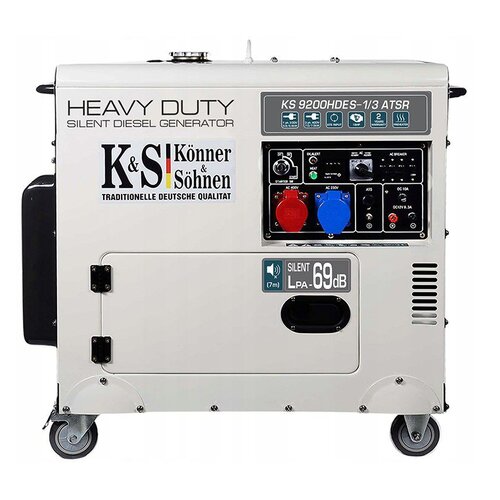 K&amp;Ouml;NNER &amp;amp; S&amp;Ouml;HNEN KS 9200HDES-1 /3 ATSR engine-generator 7000 W 11 L Diesel Stainless steel Slike