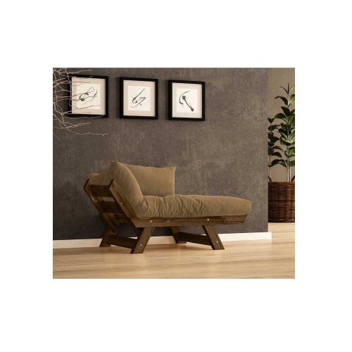 Hanah home Vrtna sofa s jednim sjedištem i jastukom, boja oraha i bijela Cene