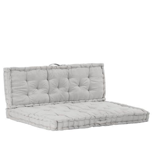 vidaXL Talne blazine za palete 2 kosa bombaž sive, (20656910) Cene