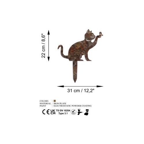WALLXPERT cat -a 03 multicolor decorative garden object Cene