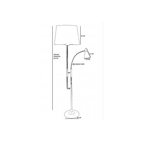 Opviq 534LUN4299 Podna lampa, Crna Slike