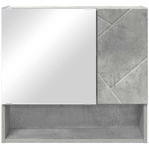  Ogledalo ormar Betonski sivi 59 x 17 x 55 cm Konstruirano drvo Slike