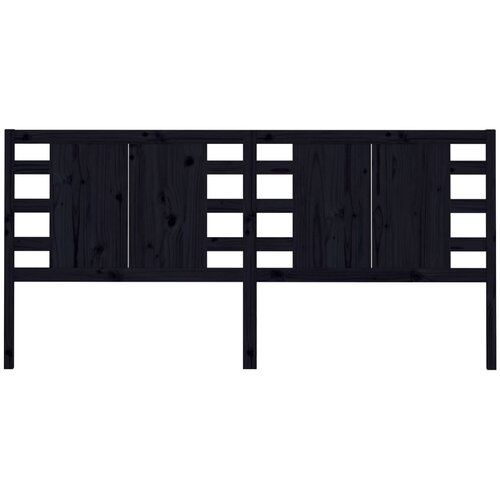 Uzglavlje crno 166 x 4 x 100 cm od masivne borovine Slike