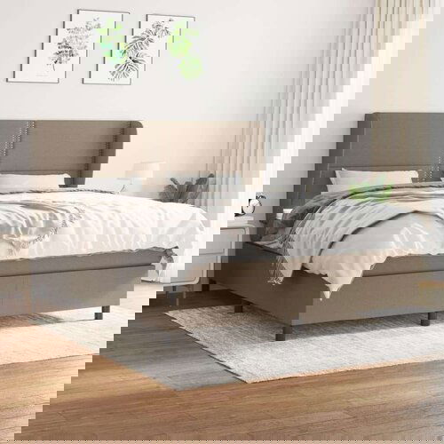  Krevet s oprugama i madracem smeđesivi 180x200 cm tkanina Cijene