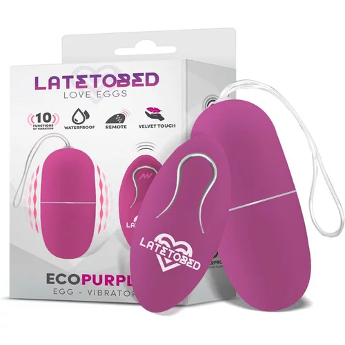 LATETOBED Ecopurple Vibrating Egg with Remote Control Purple