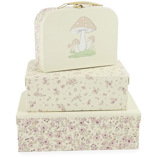 bieco Komplet treh kartonastih kovčkov - ko&scaron;uta Ella - vintage flowers Cene