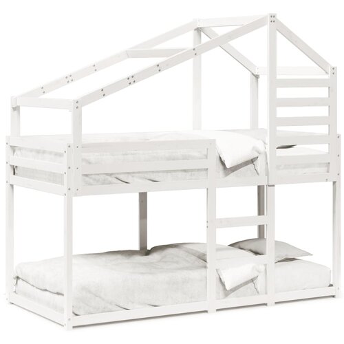 vidaXL Pograd s streho bel 90x190 cm trdna borovina, (21243163) Cene