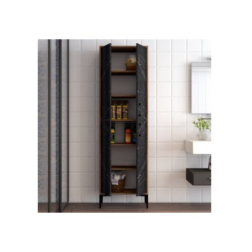 Hanah home berlin a - walnut, black marble walnutblack multi purpose cabinet Slike