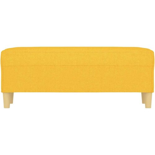  Klupa Svjetložuta 100 x 35 x 41 cm od tkanine Slike