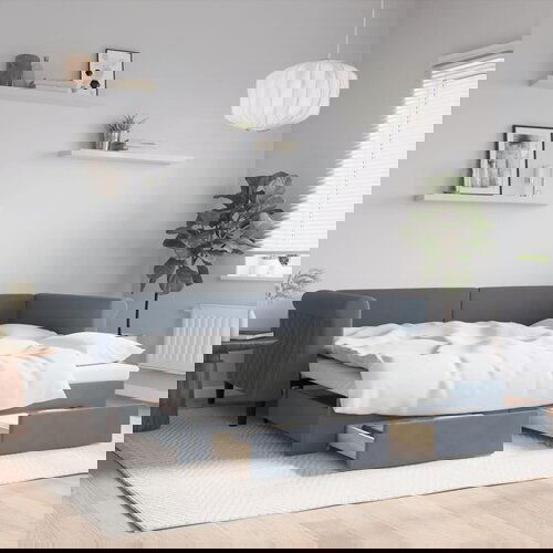 vidaXL Izvlečna dnevna postelja s predali temno siva 90x190 cm žamet Cene