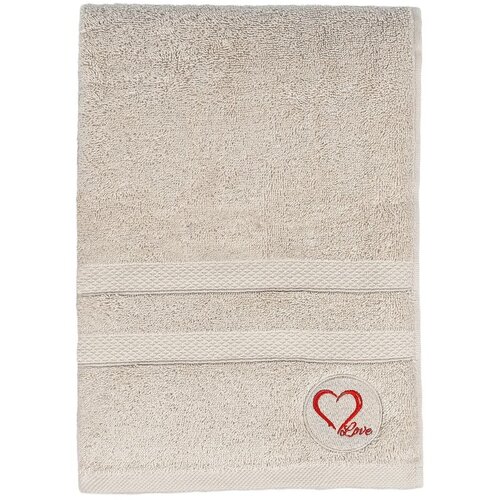 Foutastic Bež pamučan ručnik od frotira 70x140 cm Love &amp;ndash; Slike