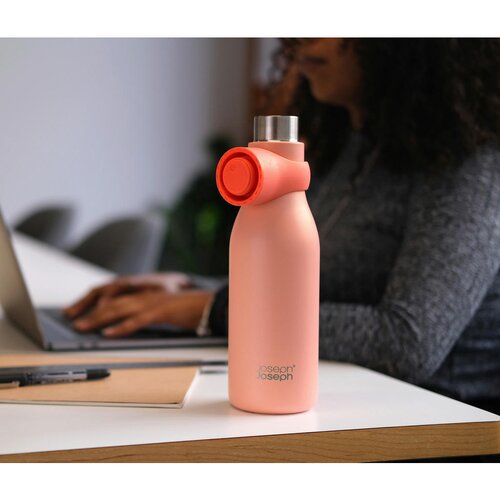 Joseph Joseph Loop 500ml Sta. Steel Coral Vac.Ins.Water Bottle Slike
