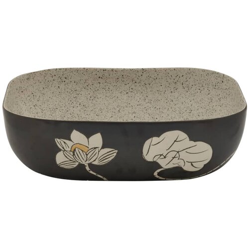  umivaonik sivo-crni 48 x 37,5 x 13,5 cm keramički Slike