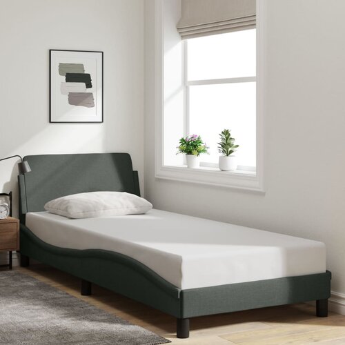 Furnova Posteljni okvir brez vzmetnice temno siv 90x200 cm blago, (21937978) Slike