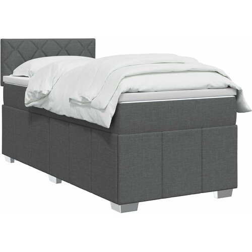  Boxspring krevet s madracem Tamnosiva 80 x 200 cm Tkanina Slike