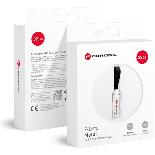 forcell F-DATA Metal 32 GB USB flash USB 3.2 Gen 1 (USB A) srebrni Cene