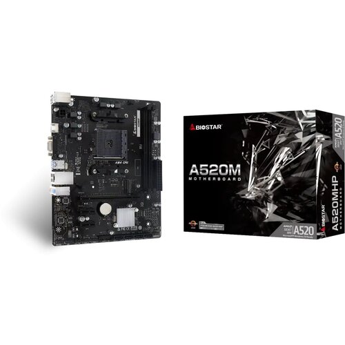 Biostar A520MHP, mATX, Soc AM4, DDR4, M.2, GbE LAN, HDMI, VGA Slike