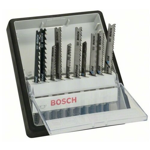 Bosch 10-delni Robust Line set listova ubodne testere Wood and Metal T-prihvat 2607010542 Slike