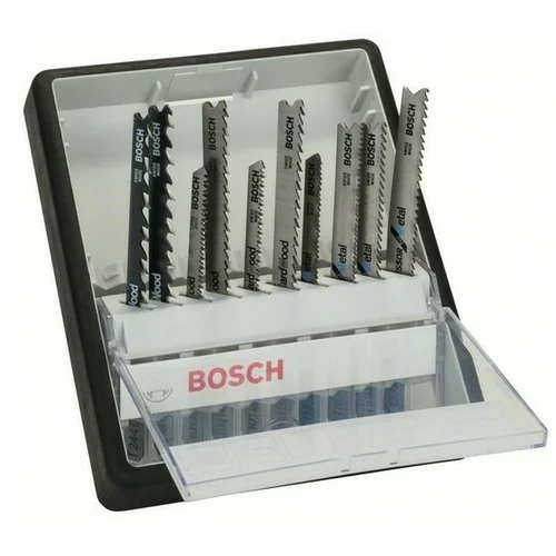 Bosch set listova za pilu robustline (drvo/metal/plastika, 10 -dij., t-završetak)