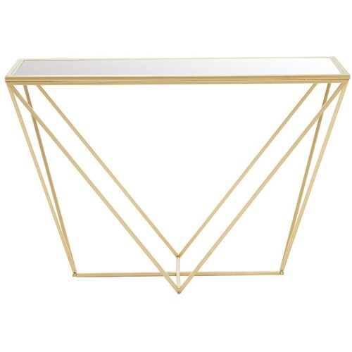 Premier Housewares Pomoćni stol sa staklenom pločom stola u zlatnoj boji 40x120 cm Farran &ndash; Cijene