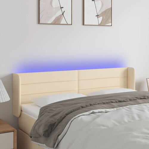  LED uzglavlje krem 147x16x78/88 cm od tkanine Cijene