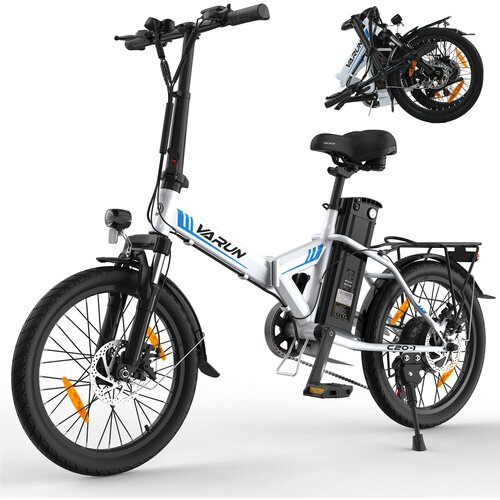 VARUN Zložljivo električno kolo C20-1, 48V 250W 374,4Wh baterija, bela, (5000007893) Cene