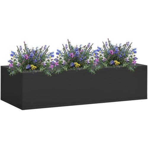vidaXL Pisarniško cvetlično korito antracitno 90x40x23 cm jeklo Cene