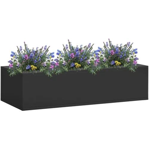 vidaXL uredska posuda za cvijeće antracit 90 x 40 x 23 cm čelična