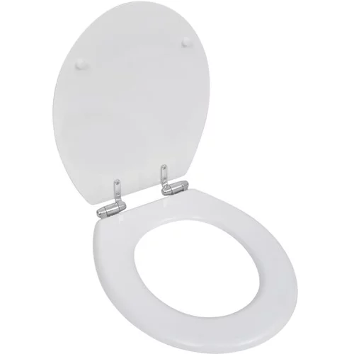  Deska za WC školjko MDF počasno zapiranje preprost dizajn bela