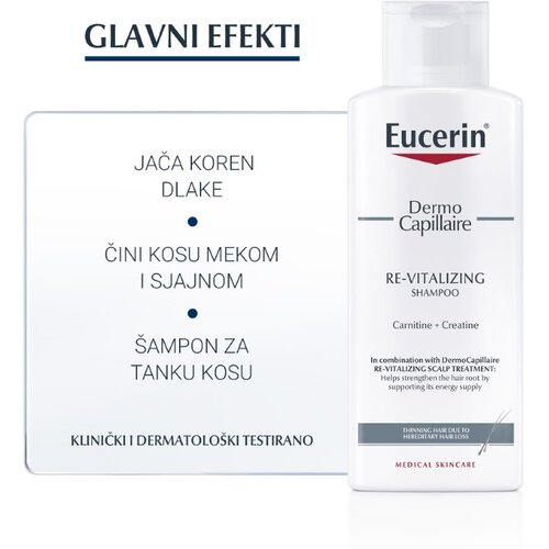 Eucerin DermoCapillaire Re-Vitalizing Shampoo &amp;scaron;ampon protiv ispadanja kose 250 ml za žene Slike
